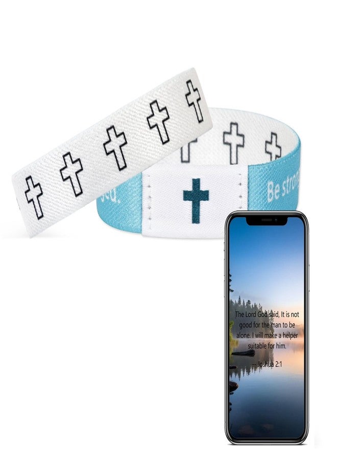 Asaleilipa Daily Bible Verses Bracelets, Scripture Bracelet, Christian Bracelet for Women, Men, Teens, Bible Verse Scan Bracelets, Inspirational Christian Gifts,1000+ Inspirational Scriptures - Image 1